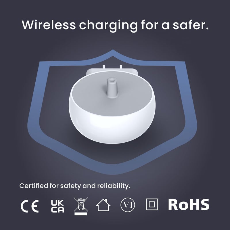 CoolSmile 2-in-1 Wall Charger for Oral-B Braun Electric Toothbrush, 3-Port US Plug Charger Base for Oral B Genius Pro Smart Vitality Kids io2 io3 io4 io5 io6 Serie, IPX5, White - Image 5